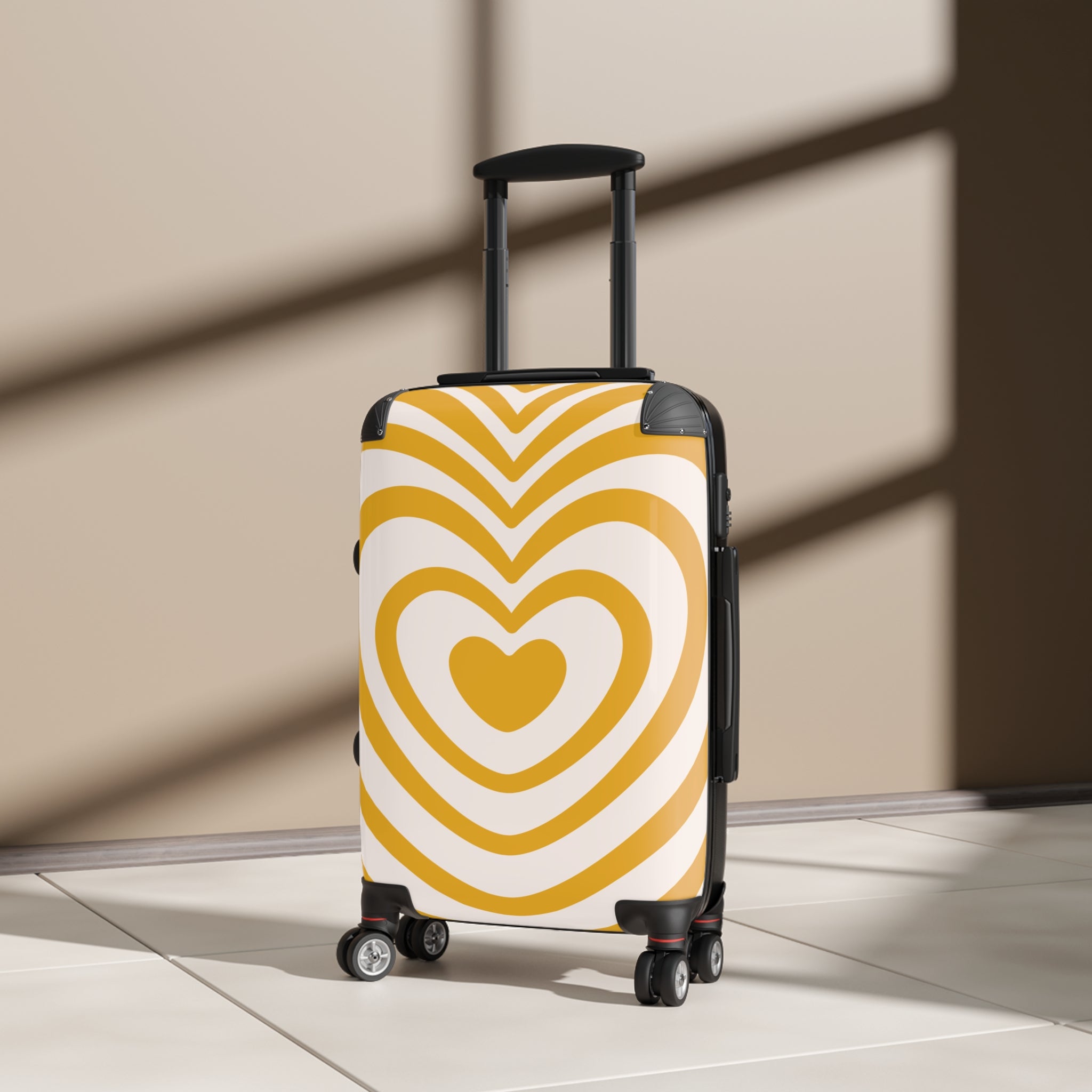 Yellow Heart Suitcase