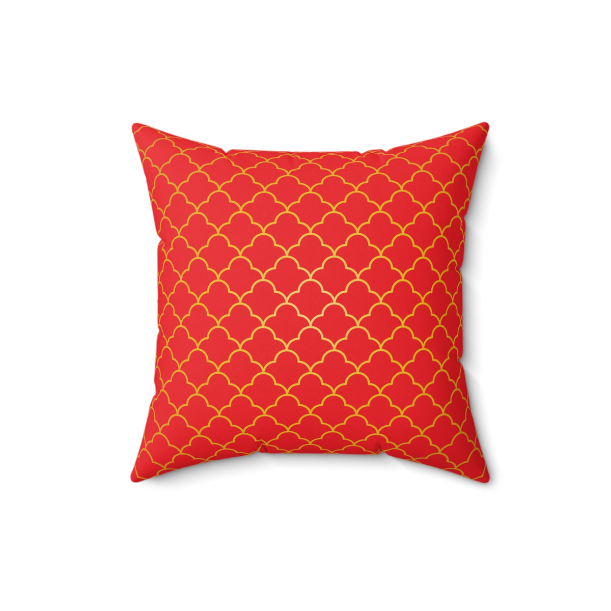 Red 001 Polyester Square Pillow
