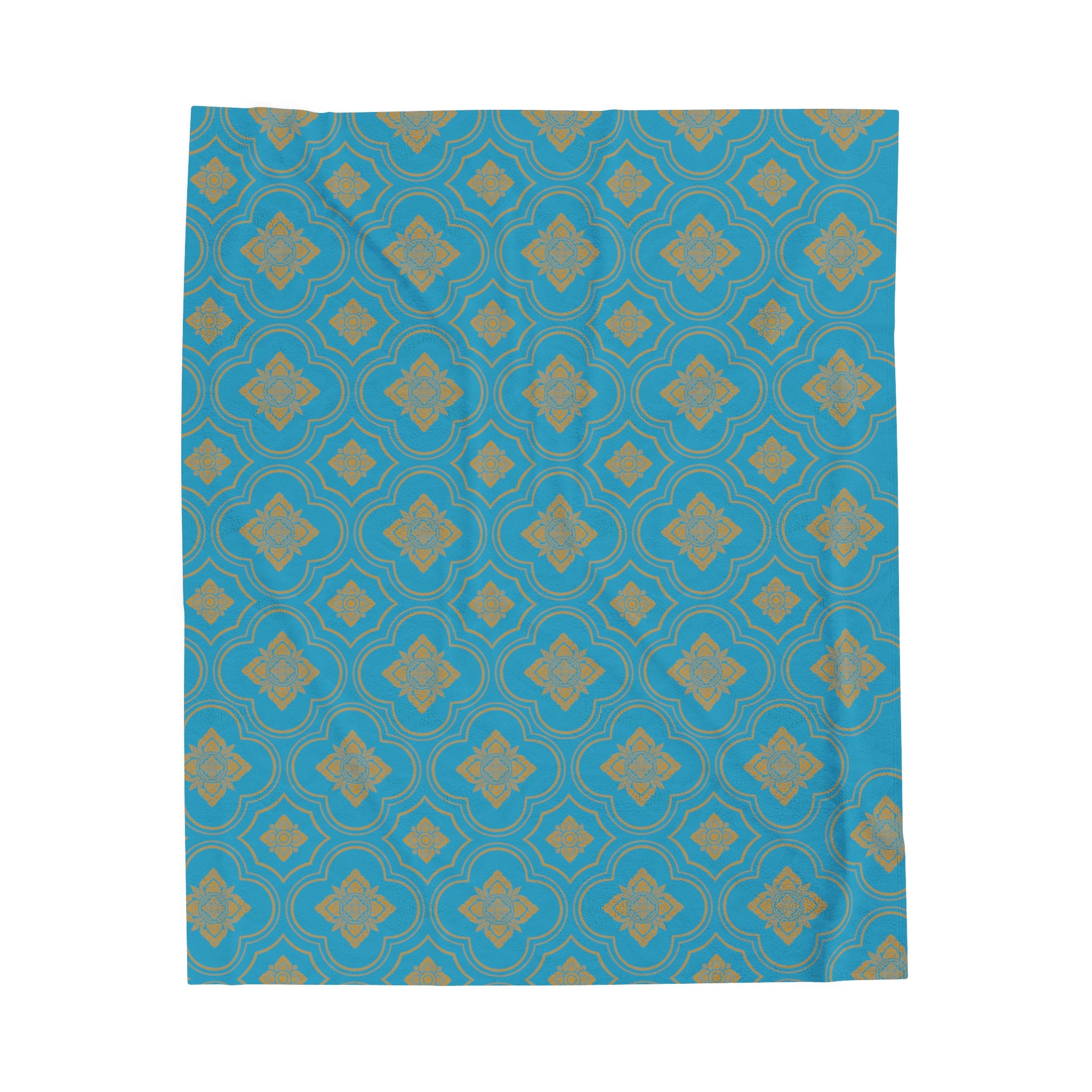 Turquoise Velveteen Plush Blanket