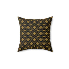 Golden Polyester Square Pillow