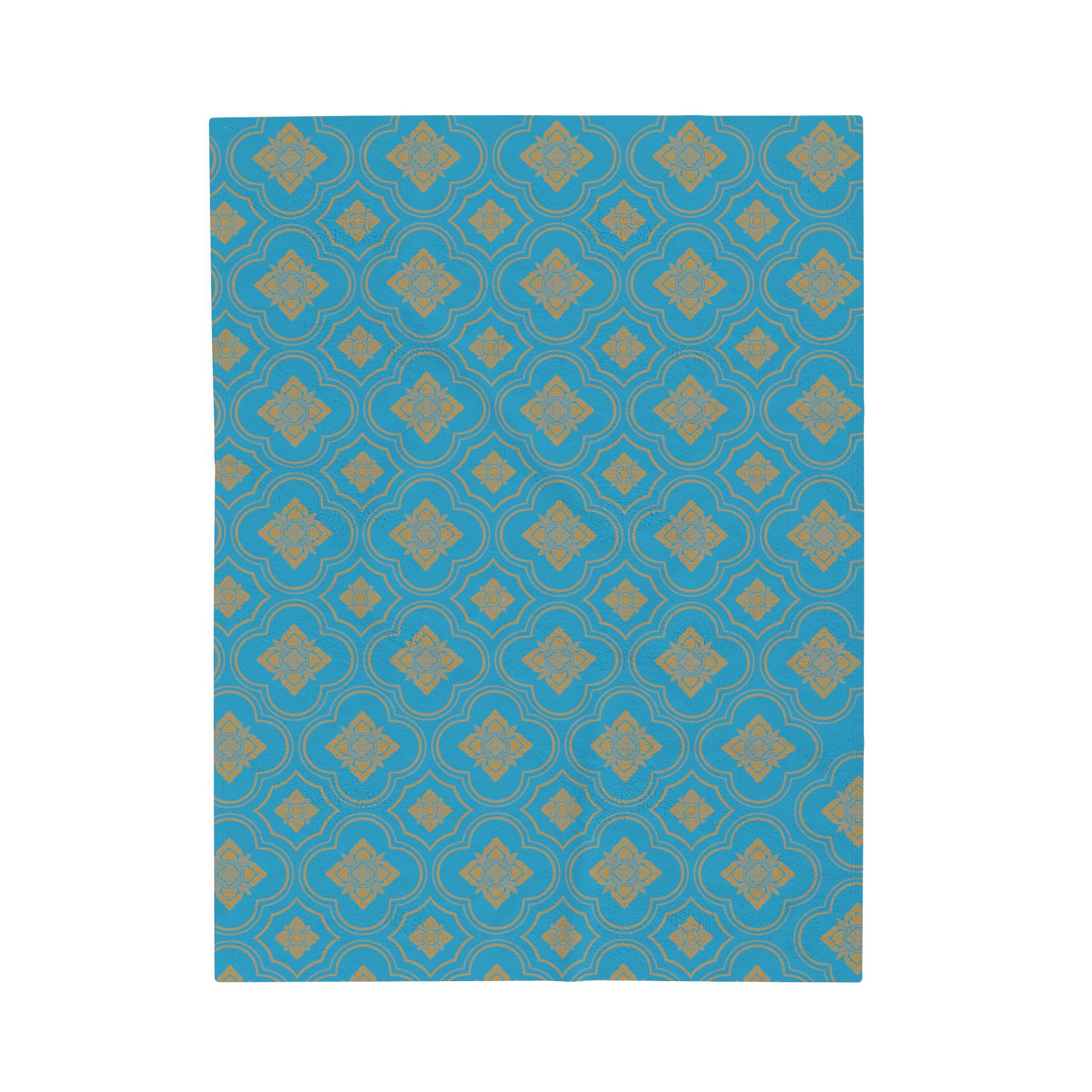 Turquoise Velveteen Plush Blanket