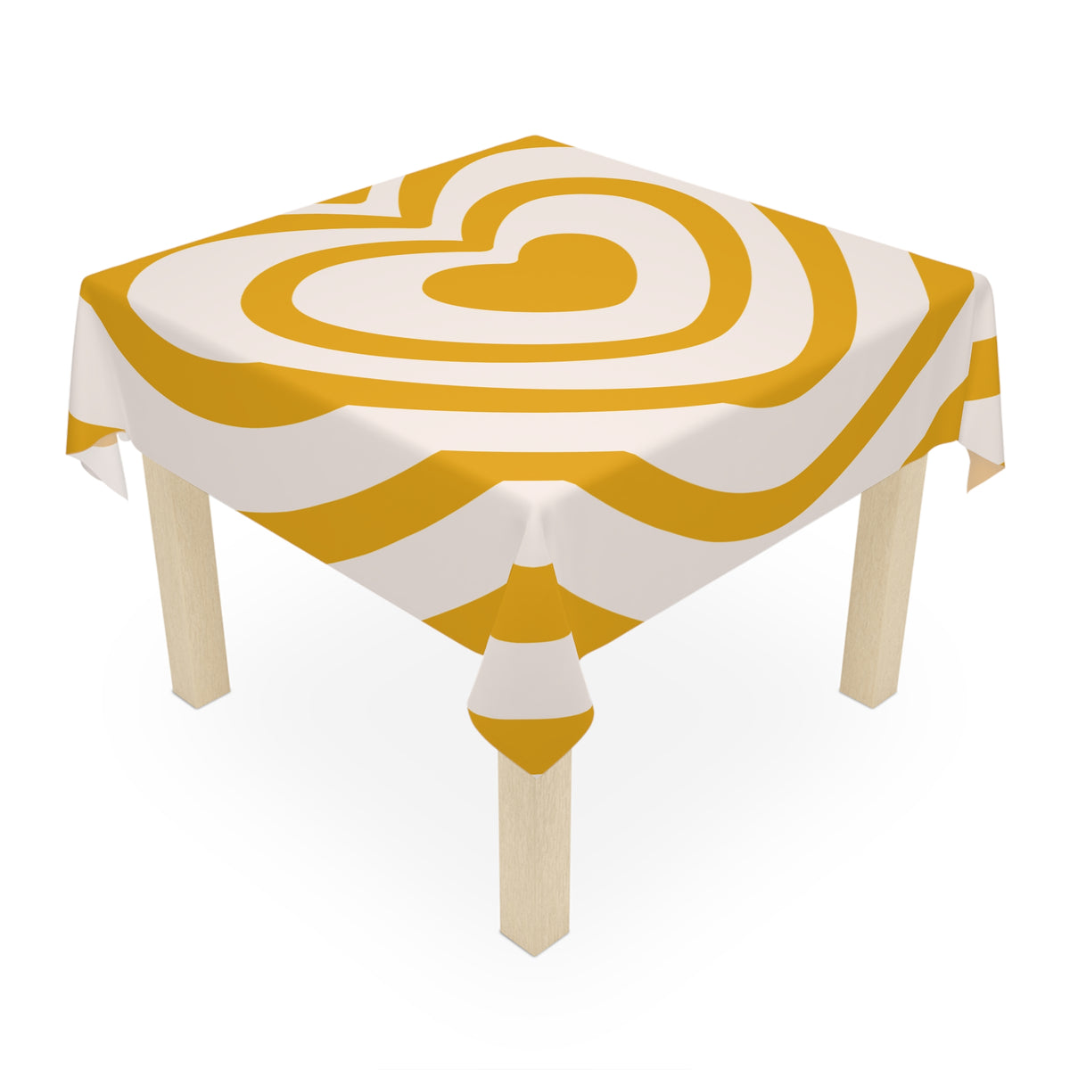 Yellow Heart Tablecloth